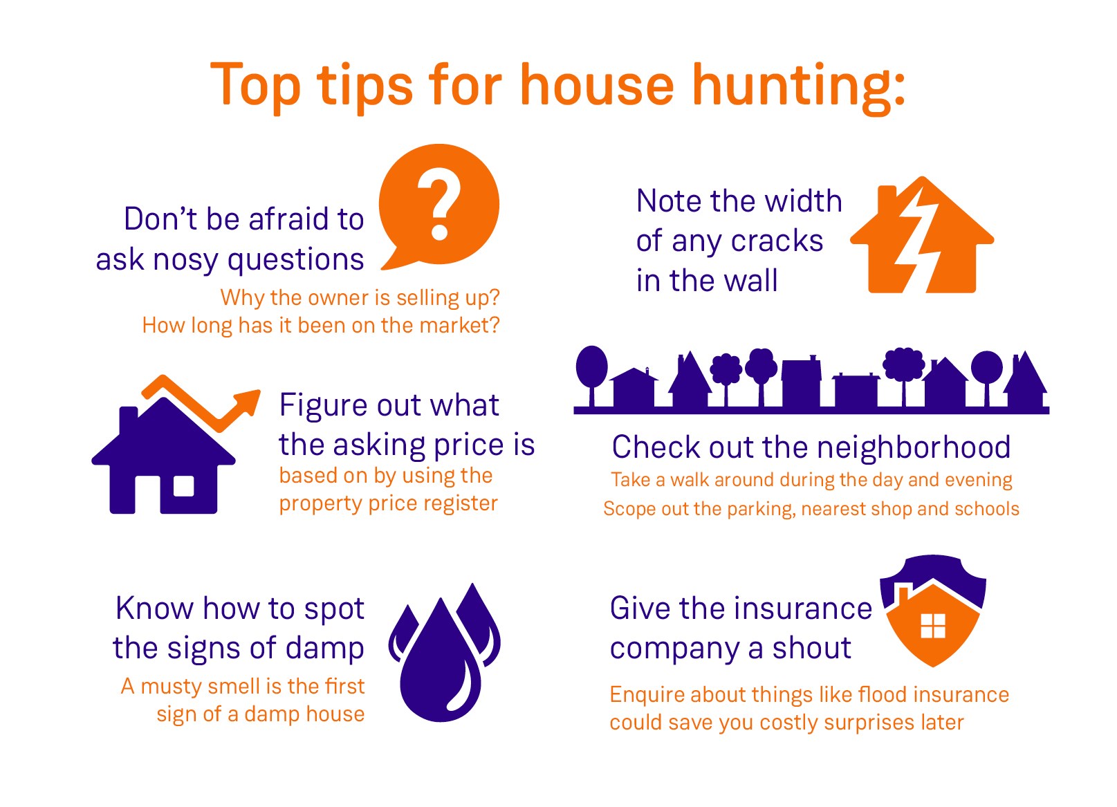Top tips for house hunting - Infographic 